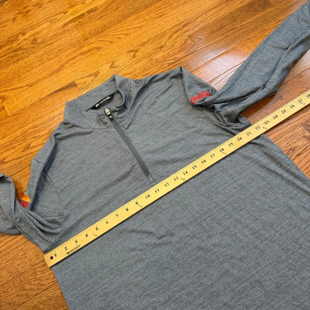 Travis Mathew 1/4 Zip Pullover Mens Large Golf Gray Burger King Coca-Cola Logos